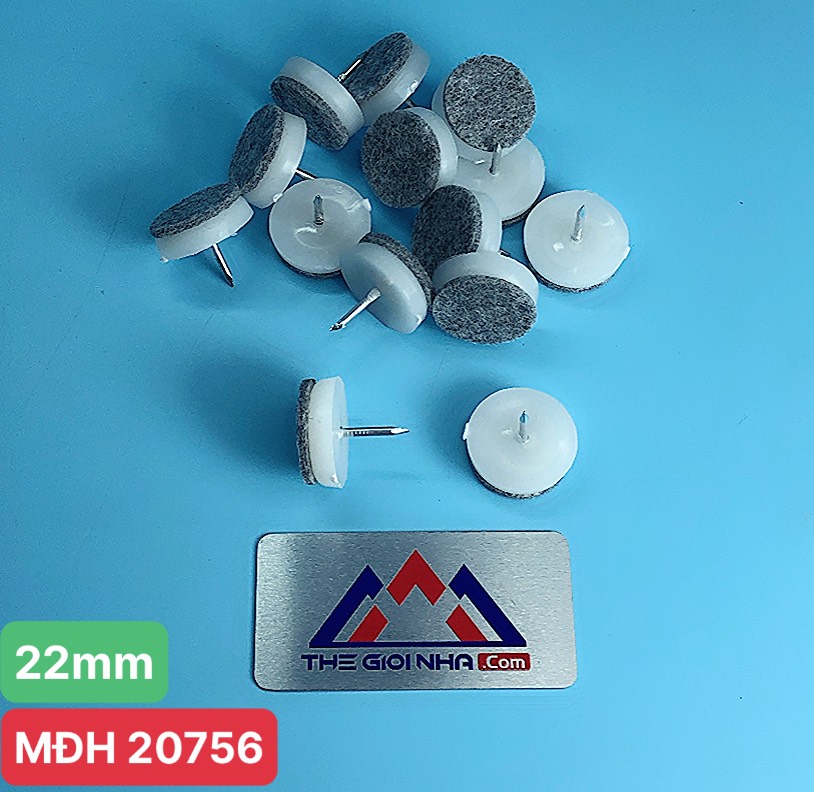 Đinh nỉ đệm chân ghế 22mm màu trắng