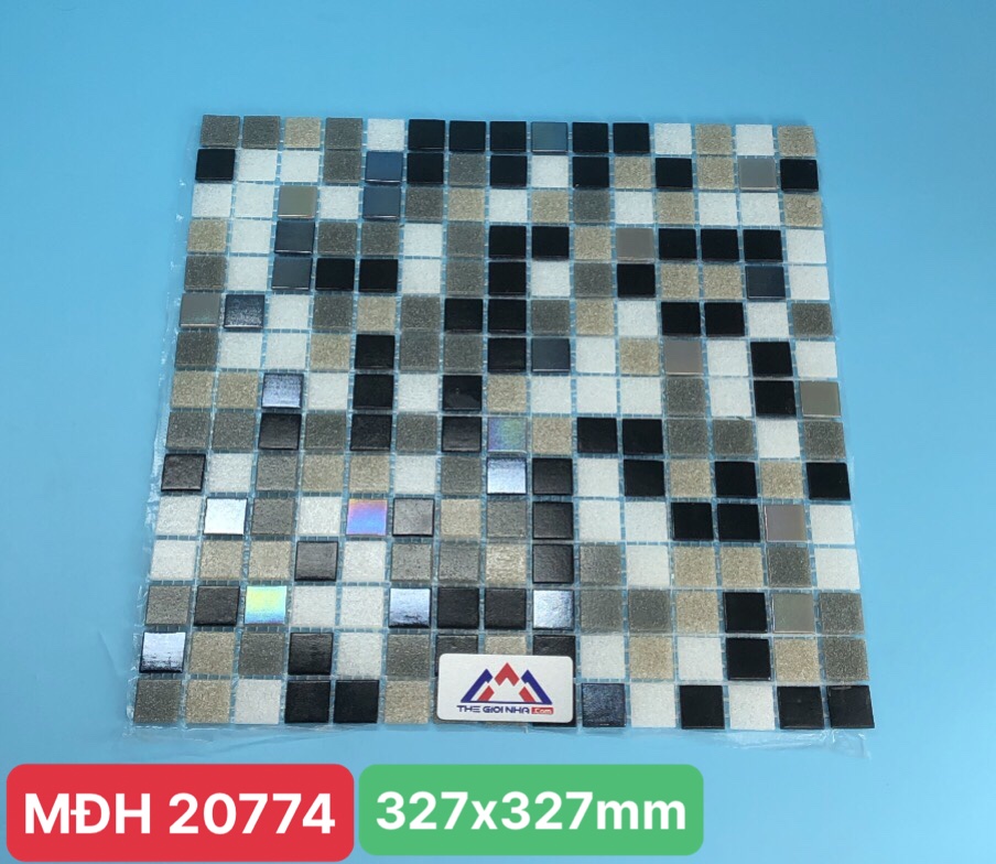 Gạch mosaic thủy tinh mờ 327x327mm JC108