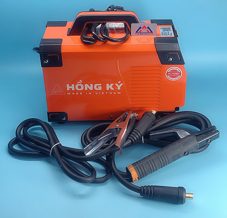 Máy hàn que điện tử Hồng Ký HK 200N, điện thế  220V - 50Hz, hiệu suất 60%