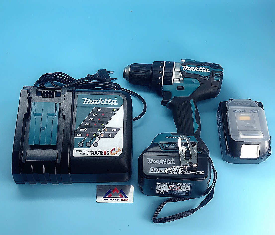 Máy khoan động lực dùng pin 18V Makita DHP484RFE (kèm 2 pin, 1 sạc và hộp đựng)