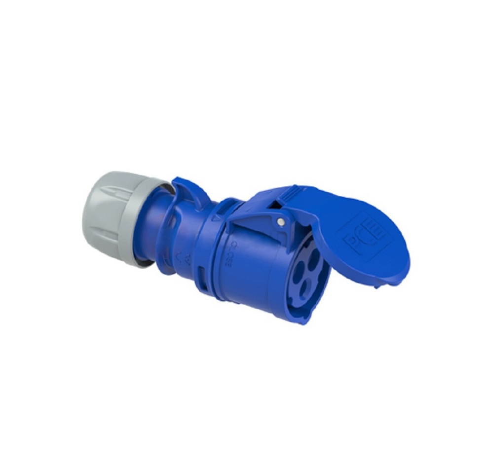Ổ cắm nối loại không kín nước PCE F223-6, 32A-3P-230V-6H-IP44