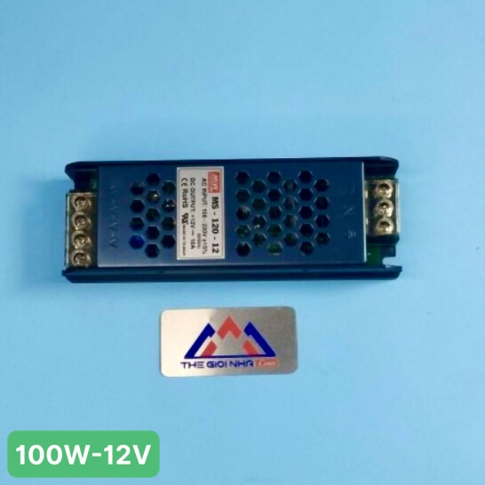 Nguồn dẹt MS-120-12, 12V 120W 10A, AC input 100-220V, DC output 12V Oem-91