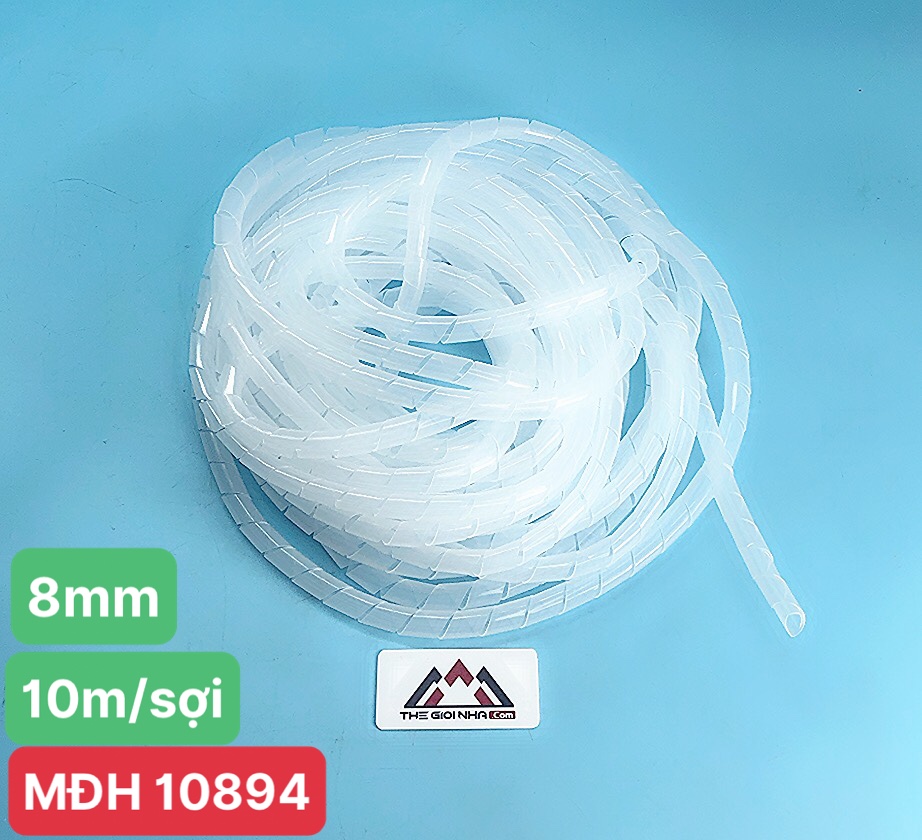 Dây xoắn 8mm trắng DX8W Tiến Phát, 10m/ sợi