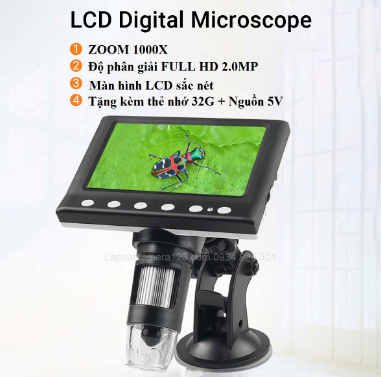 Camera kính hiển vi Viper KHV-01 50-1000X màn hình LCD 4.3