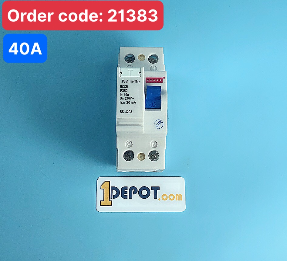 Cầu dao chống giật RCCB 40A 30mA, gắn trên thanh ray