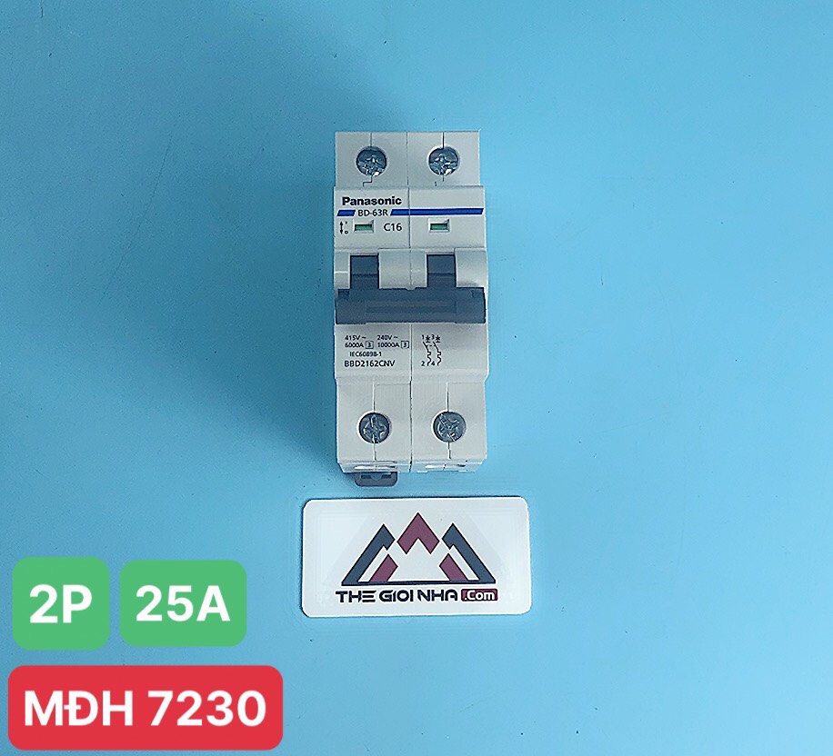 Cầu dao chống rò RCCB 2P 25A 30MA Panasonic BBDR22530HV