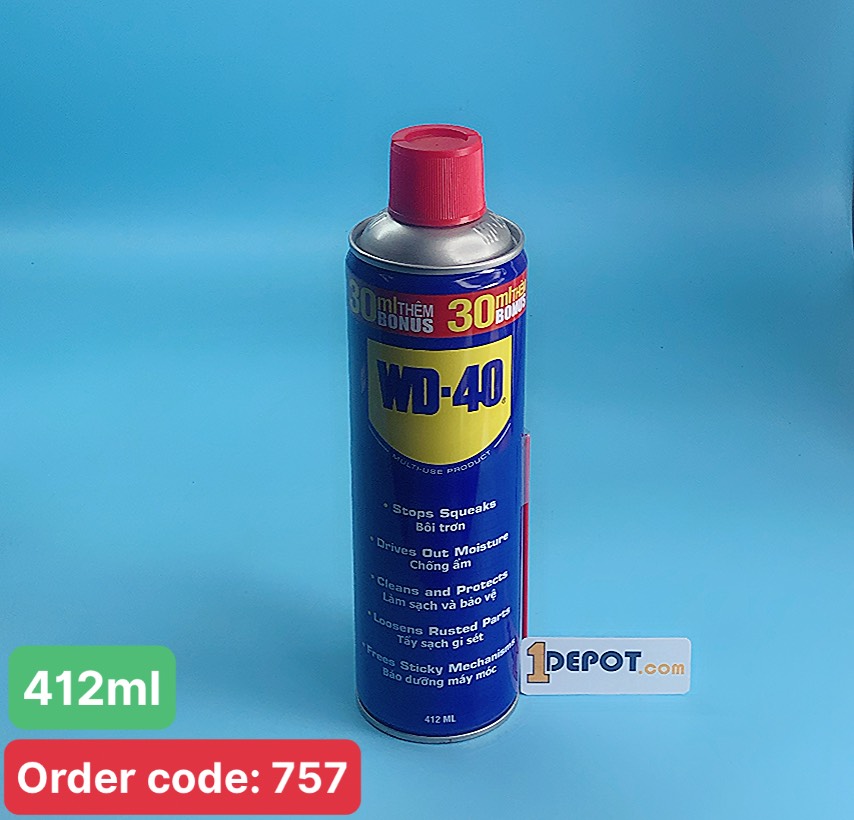 Dầu chống gỉ sét WD-40 412ml, 24 chai/ thùng