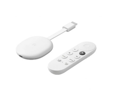 Google Chromecast with Google TV (4K), hỗ trợ Dolby Vision, ra lệnh Tiếng Việt màu trắng