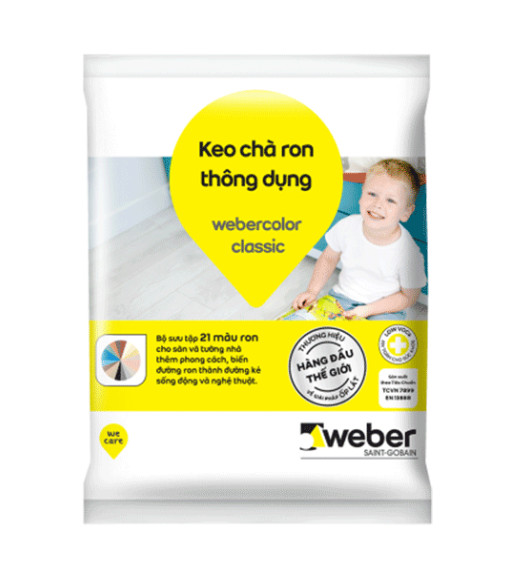Keo chà ron WEBER.COLOR CLASSIC G44 màu đen 1kg