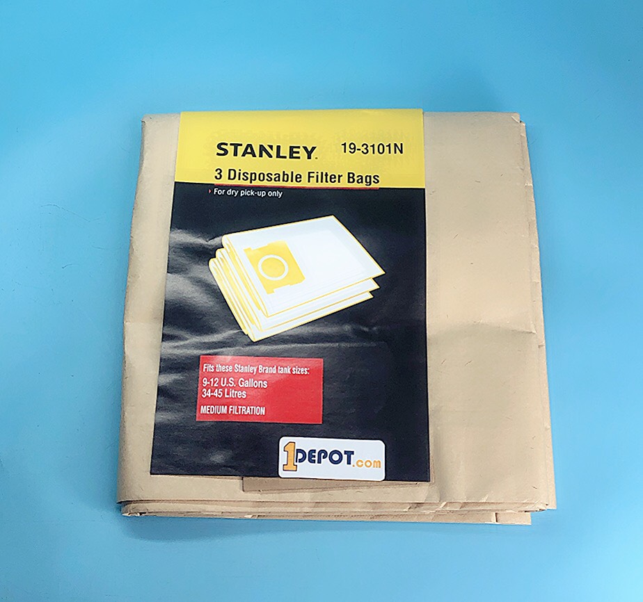 Túi giấy đựng bụi Stanley 19-3101N, (1 túi/3 cái), sử dụng cho máy SL19156, 19501P-12A, 19501-12B