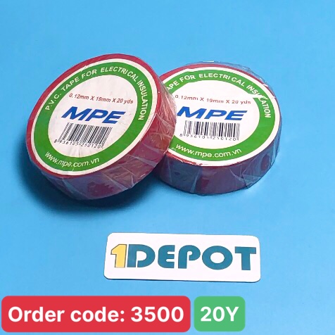 Băng keo điện nano màu đỏ 20 Yard , 10 cuộn/ cây