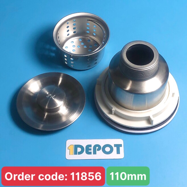 Bầu xả chậu rửa bát inox 304 D110Y