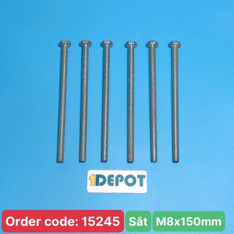Bu lông 8F, KT 8 x 150mm đóng gói 100g/500g/1kg