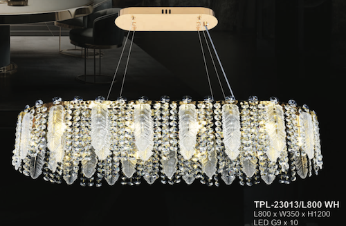 Đèn chùm Andora TPL-23013/L800WH L800*W350*H1200, LED G9x10, màu trắng