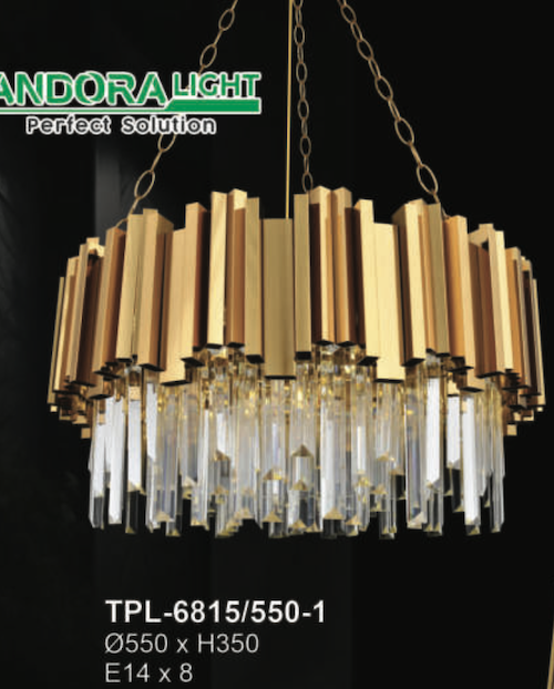 Đèn chùm Andora TPL-6815/550-1 Ø550*H350, E14x8