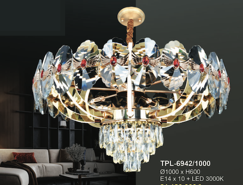 Đèn chùm Andora TPL-6942/1000 Ø1000*H600, E14x10 + LED 3000K