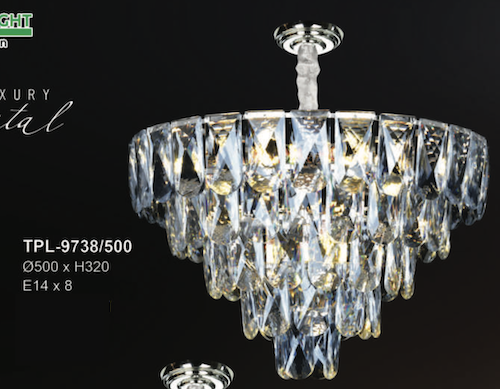 Đèn chùm Andora TPL-9738/500 Ø500*H320, E14x8