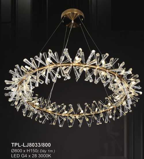Đèn chùm Andora TPL-LJ8033/800 Ø800*H150 (Dây 1m), LED G4x28 3000K
