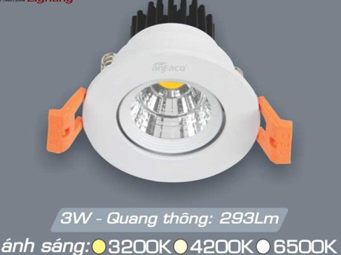 Đèn LED Âm Trần Chiếu Điểm Anfaco 3W AFC 734 4200k