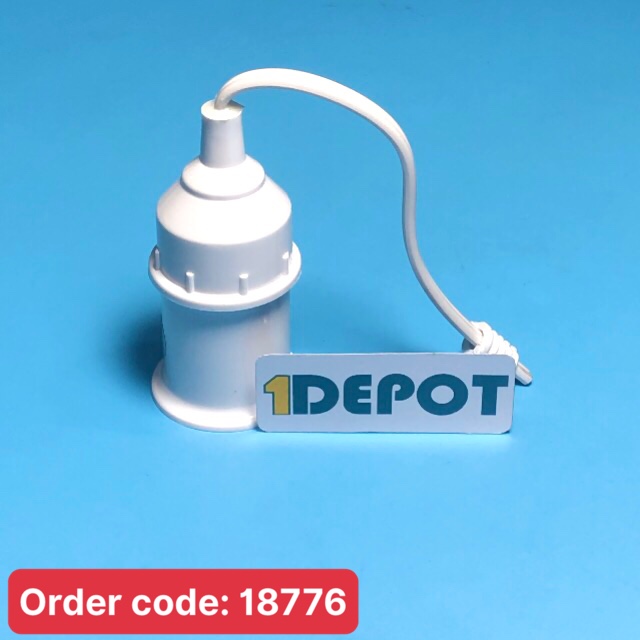 Đui đèn chống nước E27 có dây 25cm màu trắng, TLC-DCN-TT TLC