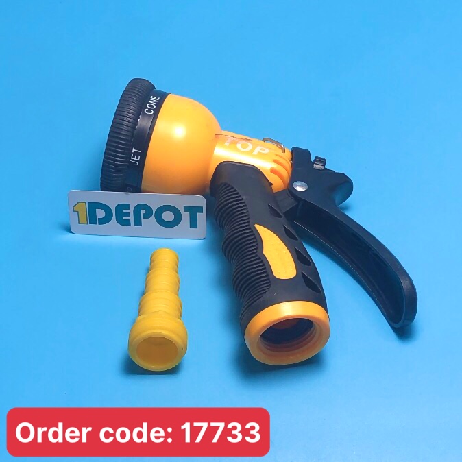 Dụng cụ xịt rửa và tưới cây 6 tia TOP FA-7703-1A, kích thước 22cm x 16cm x 6cm
