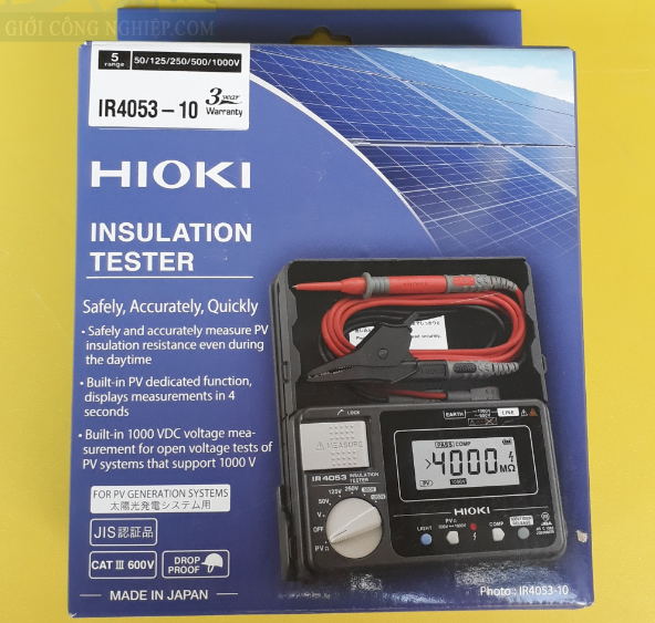 Máy đo điện trở cách điện Hioki IR4053-10 (1000V, 4000MΩ, 5 Range)