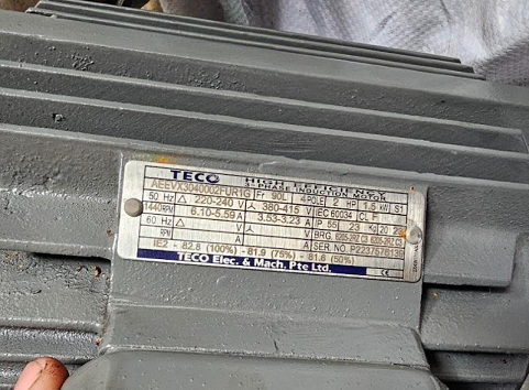 Motor TECO AEEVX3040002FUR1G, 1.5kW, 2Hp