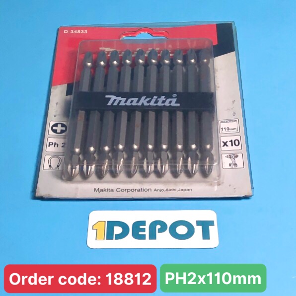 Mũi vít hai đầu PH2x110mm, Makita D-34833