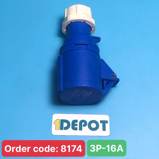 Ổ cắm di động có kẹp giữ dây MPE MPN-213 16A, 240V 2P+E-IP44