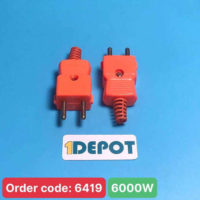 Phích cắm điện 2 lớp chịu tải 3000w Fanagold,  màu cam