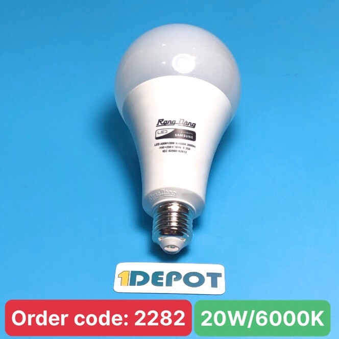 Bóng đèn led buld 20w Rạng Đông led a95n1/20w.h, ánh sáng trắng