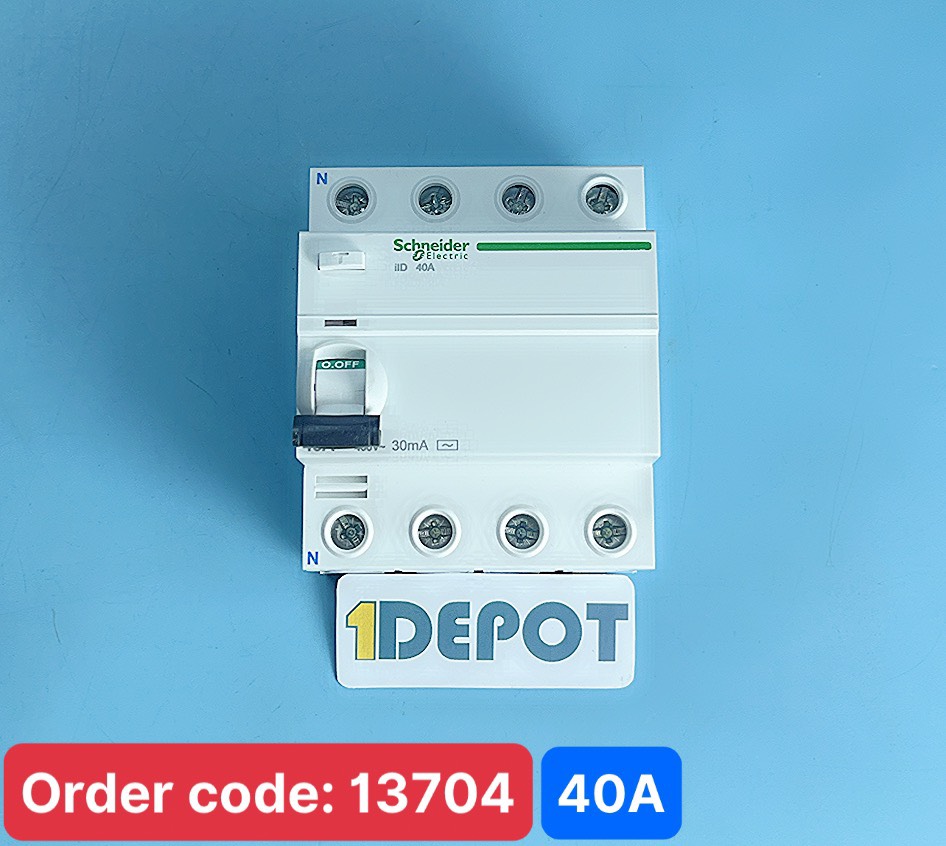Cầu dao chống rò RCCB Easy9 ilD 2P 30mA 240-415V 25A AC type Schneider A9R71225