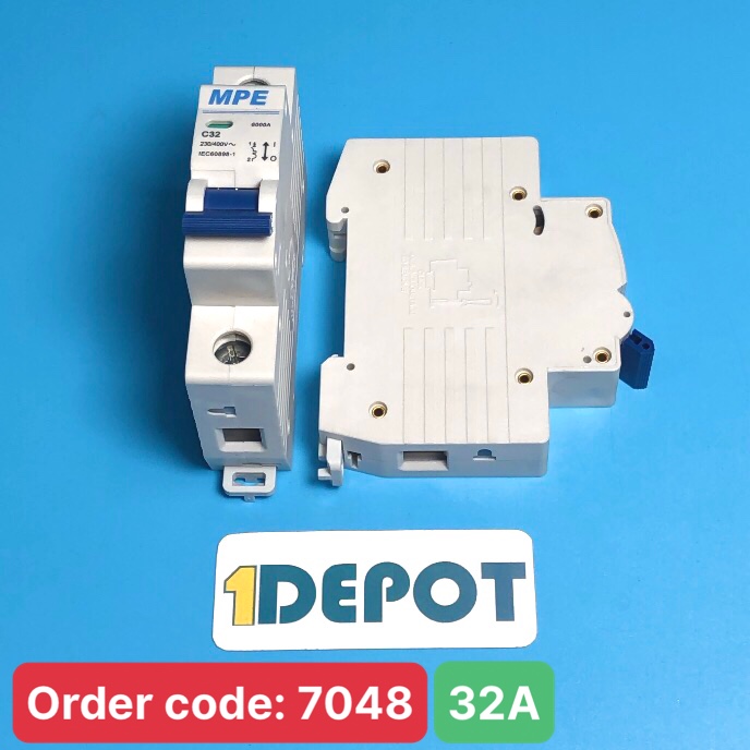 Cầu dao tự động MPE - số cực 1P, dòng định mức In 32A, Icu 6kA - MP6-C132