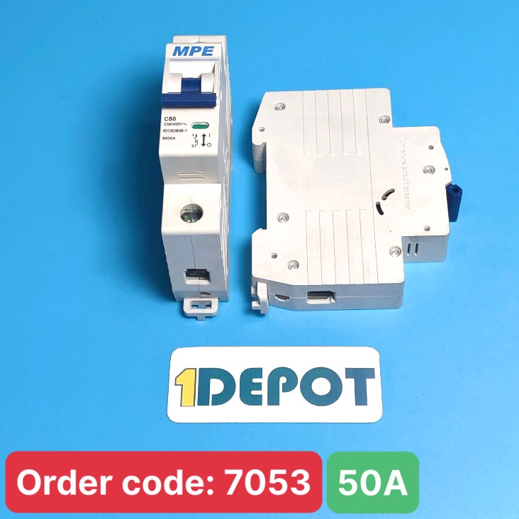Cầu dao tự động MPE - số cực 1P, dòng định mức In 50A, Icu 6kA - MP6-C150