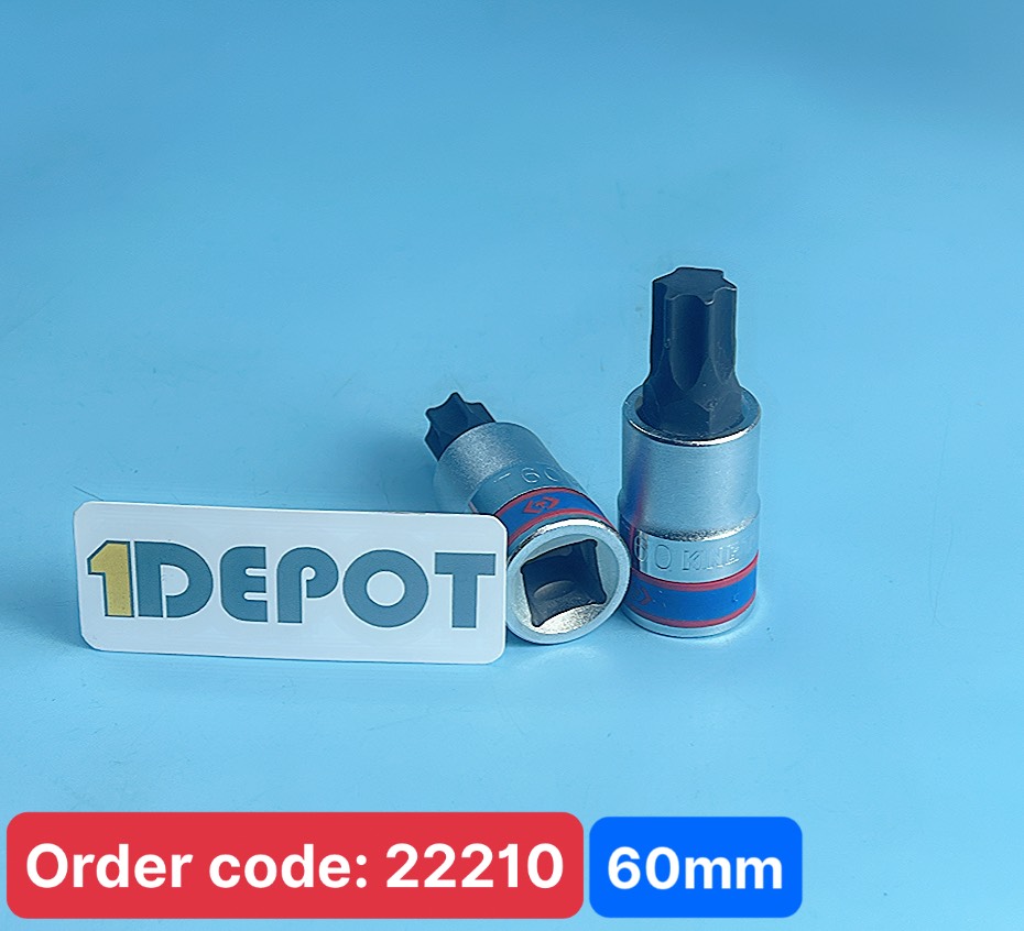 Đầu tuýp sao T60 1/2 Kingtony 402360 dài 60mm trắng đen