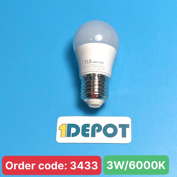 Đèn LED Búp OS 3W TLC, TLC-BOS-03W-T, ánh sáng trắng