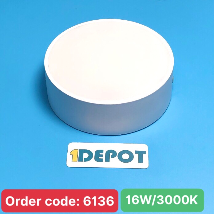 Đèn led downlight ốp trần nổi tràn viền 16W MPE , 120x38mm - SRDL-16V ánh sáng vàng