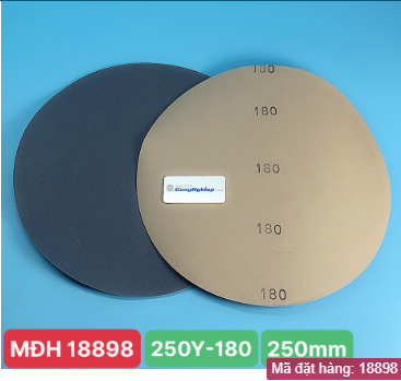 Giấy mài mẫu có keo dính Herzog 250Y-180, đường kính 250mm, độ mịn grit #180, 1 hộp/100pc