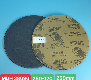 Giấy mài mẫu herzog 250-120, đường kính 250mm, độ mịn grit #120, không có keo dính, 1 hộp/100pc