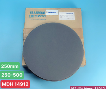 Giấy mài mẫu Herzog 250-500, đường kính 250mm, độ mịn grit #500, không có keo dính, 1 hộp/100pc