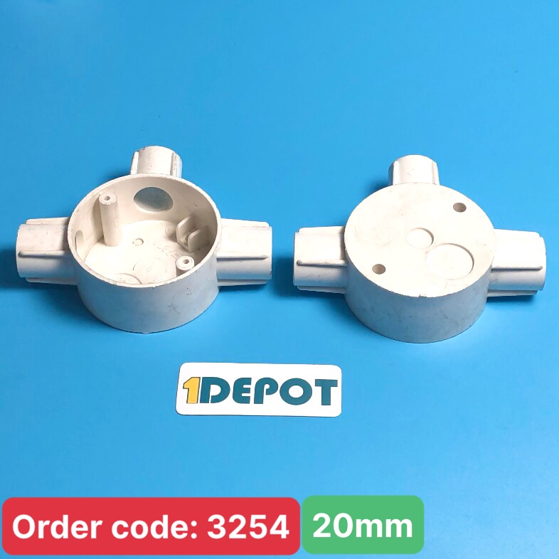 Hộp nối dây 3 đường Φ20 màu trắng MPE A240/20/3