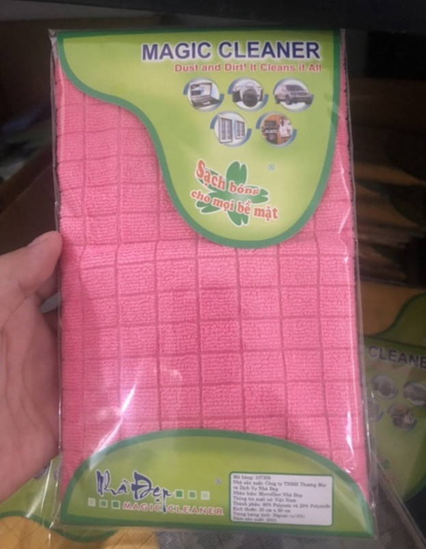 Khăn lau đa năng size 35x40cm vải NDF màu đỏ