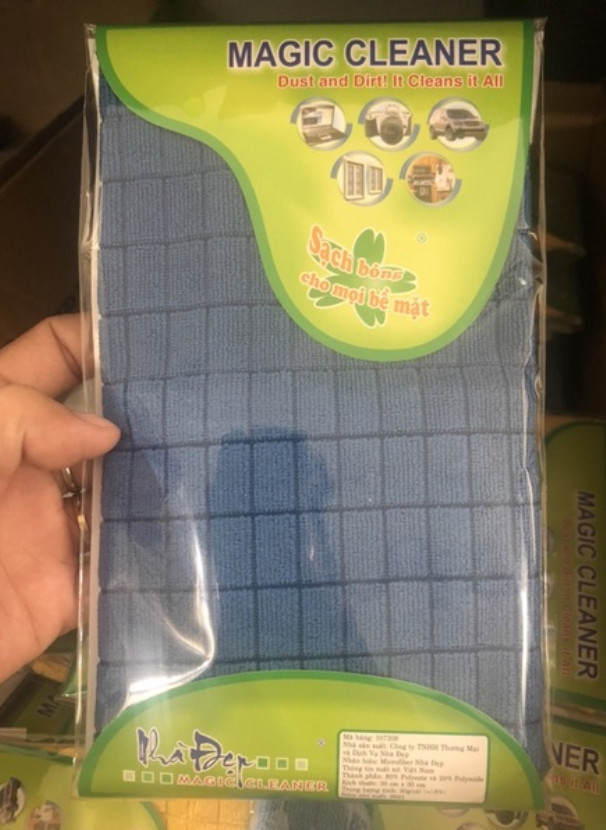 Khăn lau đa năng size 50x 55cm vải NDF màu xanh đậm