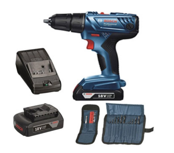Máy khoan vặn vít dùng pin Bosch GSB 180-LI (kèm phụ kiện)