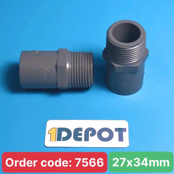 Nối rút có ren 27 x RN 34D Nhựa Bình Minh