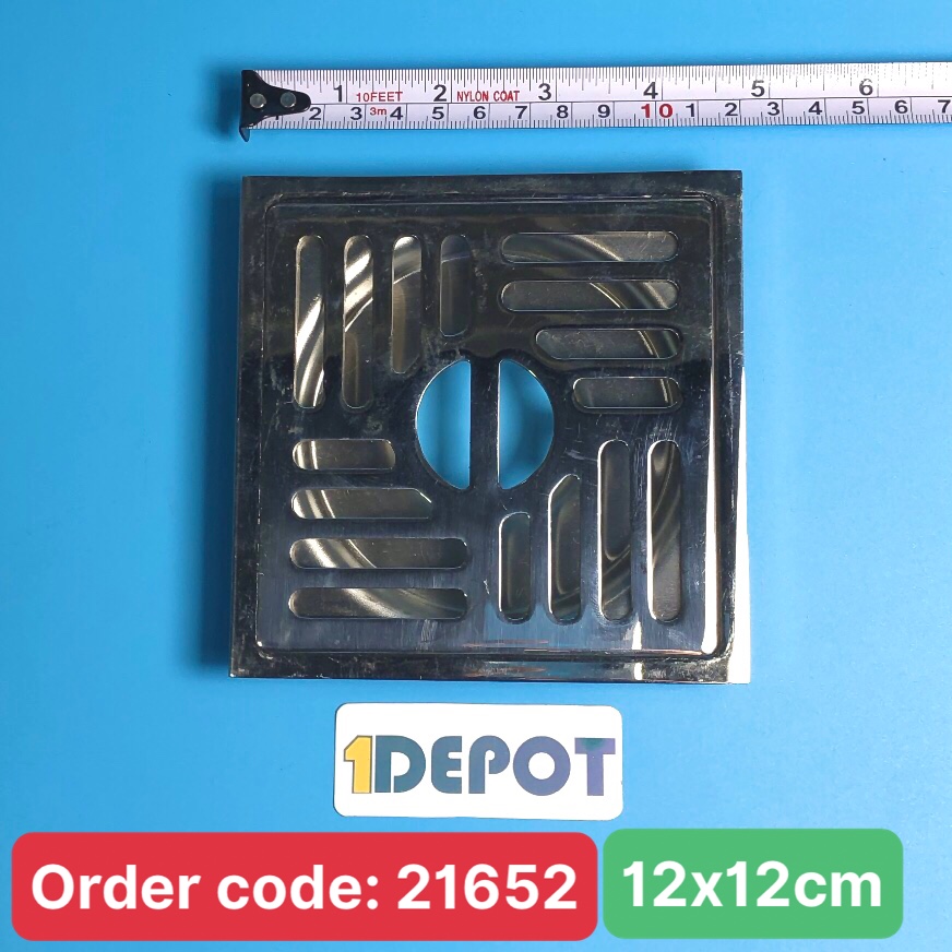 Phễu thoát sàn Inox Luco kích thước 12x12cm