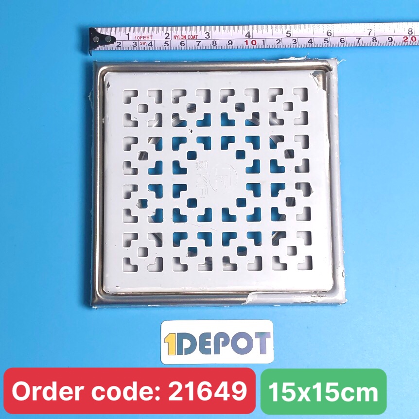 Phễu thoát sàn Inox Luco kích thước 15x15cm