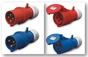 Phích cắm công nghiệp 1P-32A (cái) Germany PCE-1P-32A