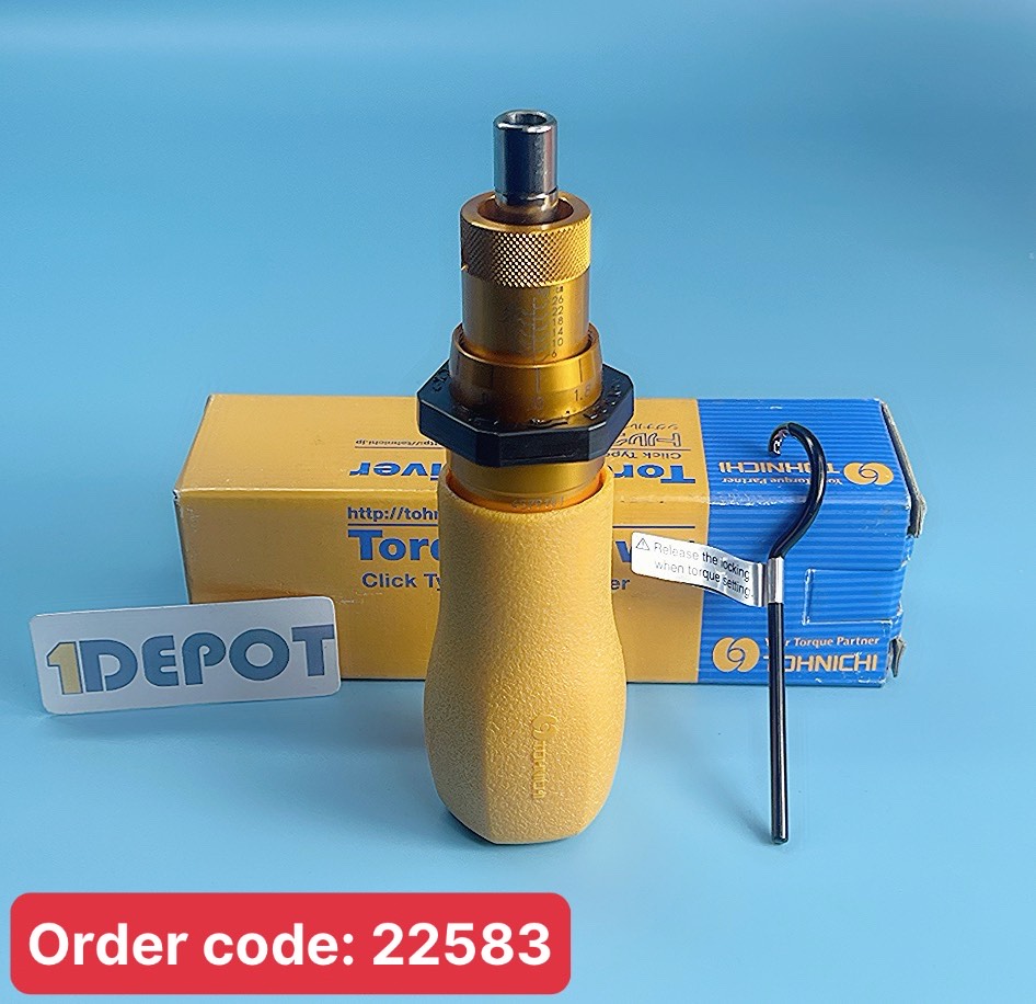 Tua vít đo lực xoắn siết Tohnichi 26RTD, dải lực 0.5886 ~ 2.55 N.m, có thang đo để điều chỉnh