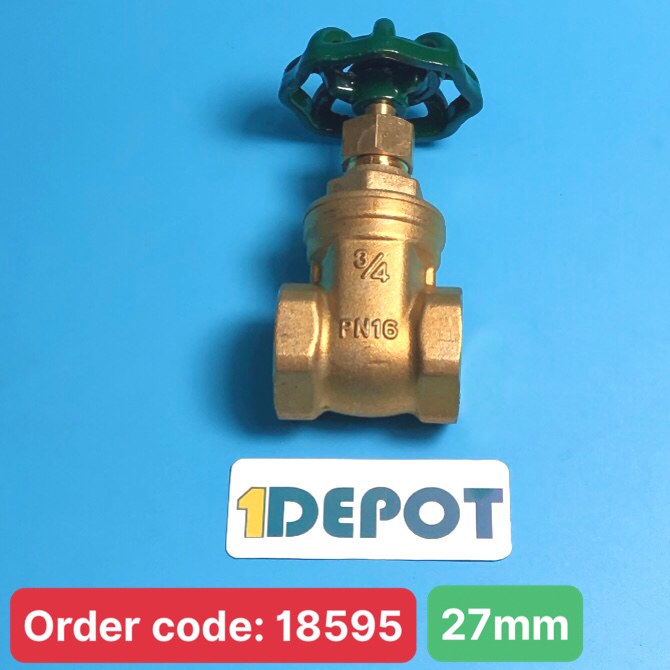 Van cửa đồng Minh Hòa Ø27 MBV - PN10 DN20, mã sản phẩm M0136